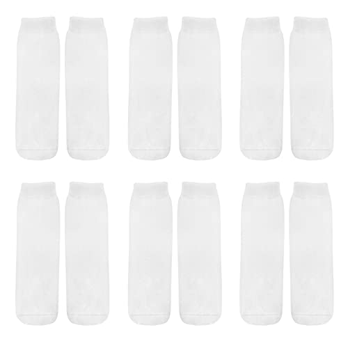 EXCEART 6 Pares de Calcetines Blancos de Sublimación para Imprimir Calcetines de Equipo Atlético Calcetines Personalizados Calcetines de Vestir sin Costura Calcetines de Tubo para Hombres