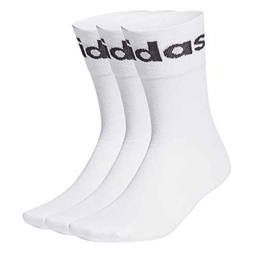 adidas Fold Cuff CRW Socks, Unisex-Adult, White/Black, L