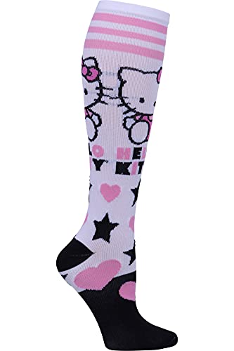 Cherokee PRINTSUPPORT 1 par de calcetines de compresión para mujer, 12 mmHg, Hello Kitty Love, talla única