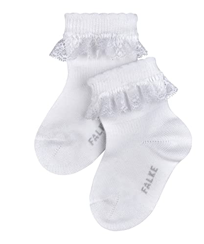 FALKE Unisex bebé Calcetines Romantic Lace, Algodón, 1 par, Blanco (White 2000), 74-80