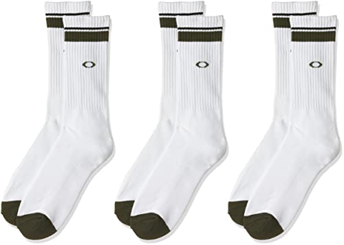 Oakley Essential Socks Calcetines Esenciales (3 PCS), Blanco, M para Hombre
