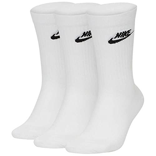 NIKE DX5025-100 Sportswear Everyday Essential Socks Unisex White/Black S