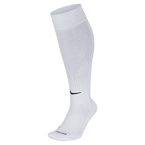 Nike Knee High Classic Football Dri Fit Calcetines, Unisex adulto, Blanco / Negro (White / Black), 42-46 EU