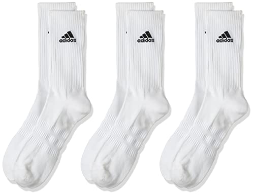 Adidas Cush Crw 3pp Socks, Unisex adulto, blanco (white/white/black), M