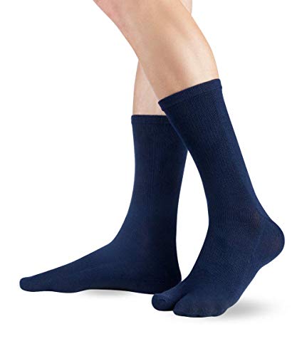 Knitido Traditionals Tabi | Calcetines japoneses de media pierna en algodón, Talla:35-38, Colores:azul marino (006)