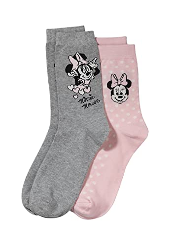 ONOMATO! Minnie Mouse - Calcetines para mujer (2 unidades), multicolor, 35-38