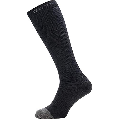 GORE WEAR M Thermo Calcetines largos unisex, Talla: 44-46, Color: negro/gris