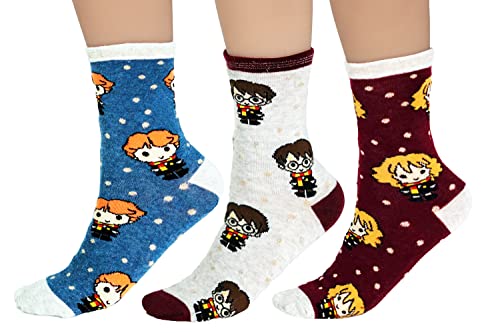 Harry Potter and Friends 3 pares de calcetines para mujer