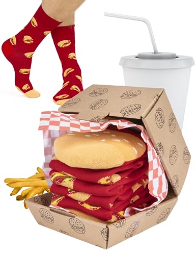 soxo Fast Food Calcetines Mujer Divertidos Regalos Para Hombre Originales Regalo Colores 35-40 Hamburger