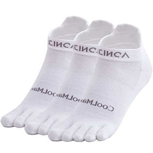 OrrinSports 3 pares de calcetines deportivos para hombre y mujer para correr con cinco dedos, calcetines de maratón