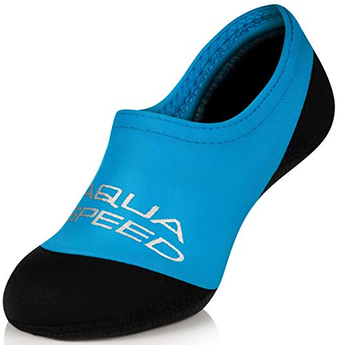 Aqua Speed Neo Socks Calcetines para Niños | Calcetines de Neopreno | Hijos | Suela Antideslizante | Elásticos | Fácil | Color 01 / Azul | Tamaño: 28/29