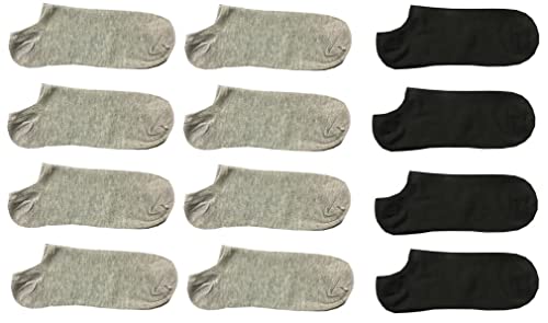 Yanoir 6 pares de calcetines para hombre, calcetines de algodón, calcetines cortos deportivos – color negro, talla única 40 – 46