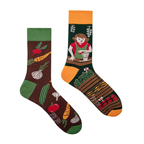 Spox Sox Casual Unisex - calcetines coloridos y estampados, ocasionales para individualistas - regalo divertido, 36-39, Tienda de verduras