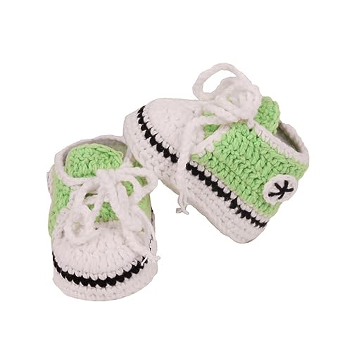 GALPADA Zapatos De Bebé De Ganchillo Calcetines De Ganchillo Botas De Ganchillo De Bebé Zapatos De Bebé Zapatos De Niños De Croché Zapatos De Pre-Paso Zapatos De Niño Zapatos Verdes