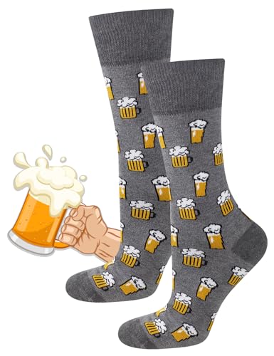 soxo Cerveza Calcetines Hombre Divertidos Algodon Invierno Regalo Colores Socks Con Dibujos 40-45 cerveza