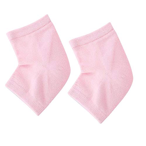 Calcetines de gel para el talón, cómodos calcetines protectores de talón suave, mantienen la fatiga muscular seca para evitar que se caliente (rosa, azul)