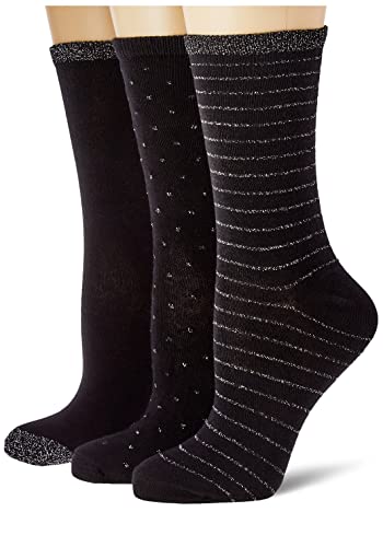 Women'secret So Black Pack Pack Medium Socks Calcetines para Mujer, Negro, Talla única