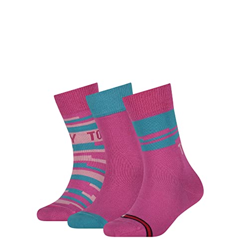 Tommy Hilfiger Kids' Socks Gift Box Calcetín clásico, Pink, 27 Regular Unisex Niños
