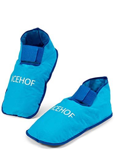 ICEHOF Bolsa gel frio para pies - Calcetines de refrigeración - Calzado de terapia de frío para pies en terapia de quimioterapia Calcetines de hielo para reumatismo bolsa hielo lesiones pie