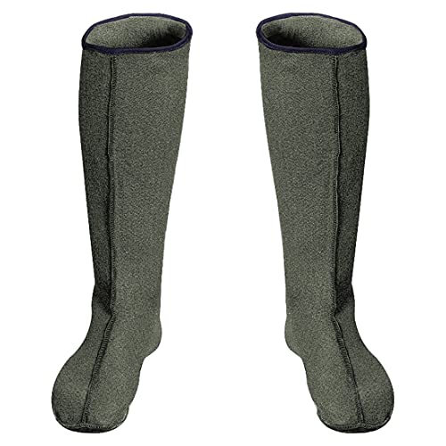 3Kamido® CALCETINES largos de FIELTRO, CALANTADORES, calcetines térmicos, calcetines calientes, botas de goma verde oliva 43/44