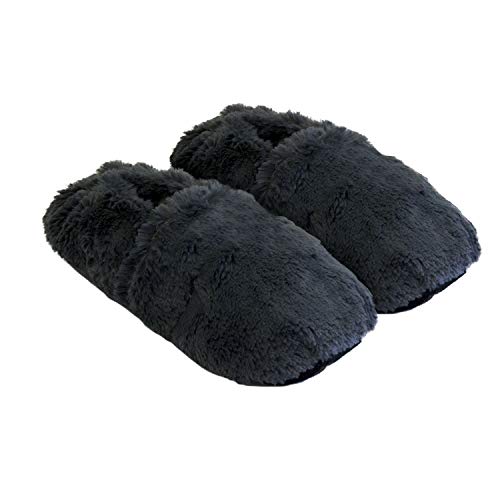 Thermo Sox Pantuflas calefactables para microondas y horno, pantuflas térmicas para calentar los pies, color Gris, talla 41/45 EU
