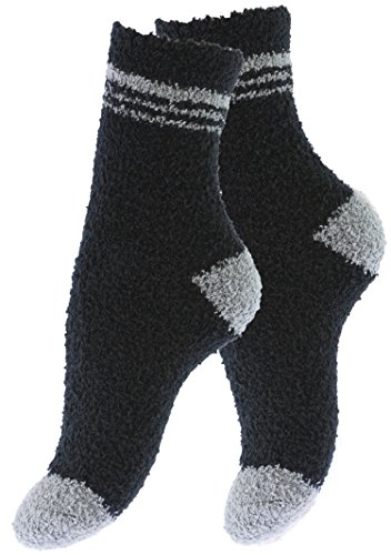 Pack de 4 pares de calcetines para dormir suaves en varios color con y sin rayas