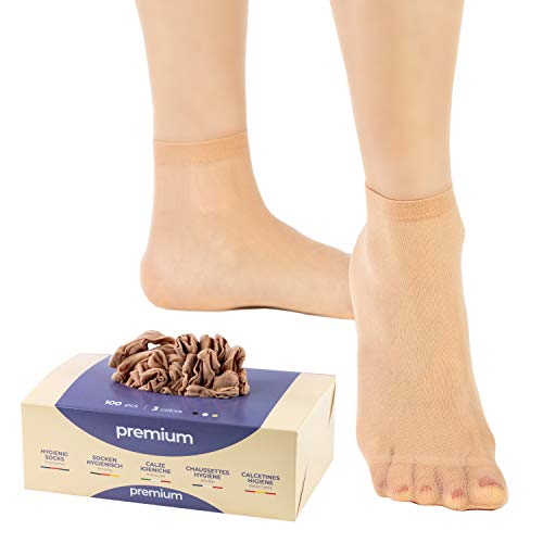 Calcetines Monouso Premium Para Probar Calzado (Beige)