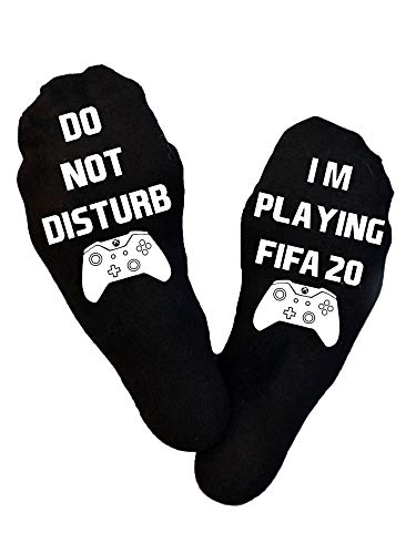 Estoy jugando a Fifa 20 Xbox Socks, Do Not Disturb Gaming Xbox, calcetines de fútbol, calcetines Xbox, calcetines de Navidad, regalo de cumpleaños, jugador, relleno de medias
