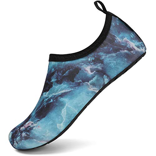 Zapatos de Agua para Hombre Mujer Rápido Secado Zapatillas de Playa Ligeros Antideslizante Calcetines de Natación Zapatos Surf Yoga Piscina, Water Gris 40/41
