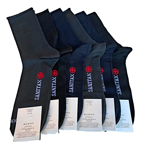 Lucchetti Socks Milano Calcetines cortos hombre sin elástico puro algodón hilo de Escocia Made in Italy 6 pares, Surtidos oscuros, Talla única