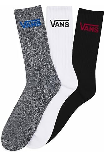 Vans Crew (Us 9-13, 3-pack), Calcetines Hombre, White-Multi, Talla Única