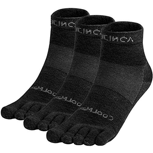 OrrinSports 3 pares de calcetines deportivos para hombre y mujer para correr con cinco dedos, calcetines de maratón