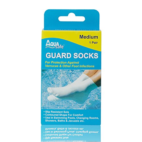 AquaSafe Guard - Calcetines de natación Verucca, color beige, talla M