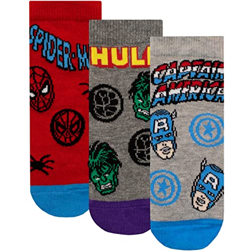 Marvel Calcetines Vengadores 3 Pack Spiderman Hulk y Capitán América Multicolor 37-40