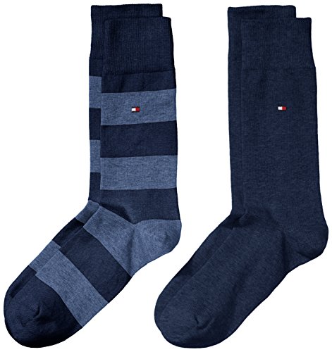 Tommy Hilfiger CLSSC Sock, Azul (Jeans), 39-42 (Pack de 2) para Hombre