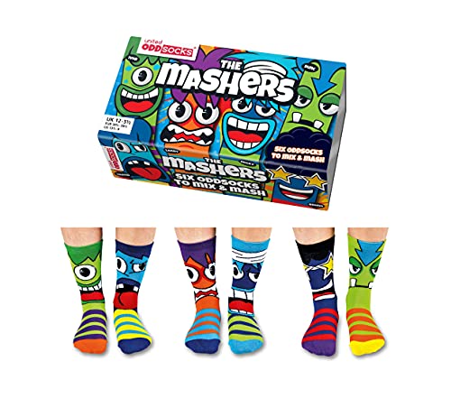 United Oddsocks - Recuadro 6 Odd calcetines para los muchachos- Mashers