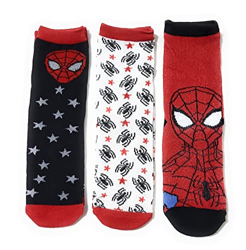 Requeteguay Urban RU Calcetines Spiderman para Niños | Pack de 3 Calcetines Spiderman Marvel (23 - 26 EU)